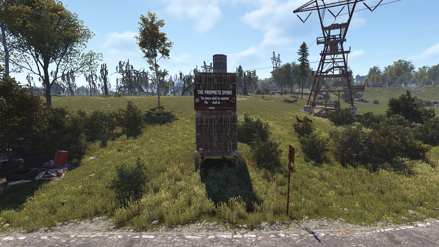 Roadside sign of impending doom